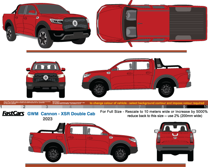 Gwm Cannon 2023 Xsr Double Cab Ute – Fastcars Vehicle Templates