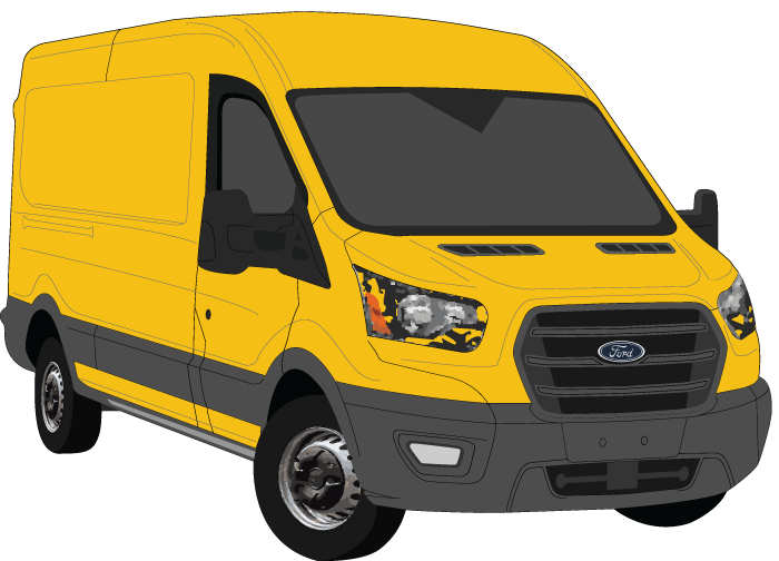 Ford Transit 2020 to Current -- LWB Standard Roof
