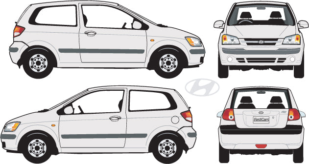Hyundai Getz 2007 to 2011 -- 3 Door Hatch – FastCars Vehicle Templates