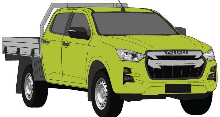 Isuzu D-Max 2021 to Current -- Double Cab  Cab Chassis SX