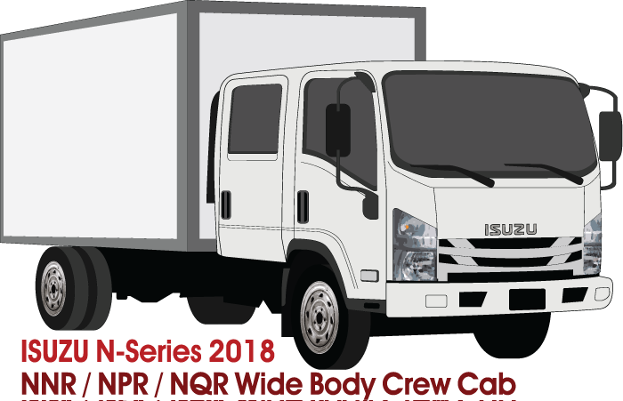 Isuzu N-Series 2018 to Current -- Crew Cab  NNR/NPR/NQR  Wide Body