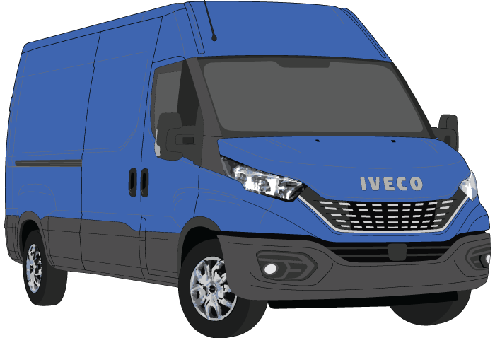 Iveco Daily 2021 to Current -- Medium Wheel Base (Long-body) -- Medium Roof