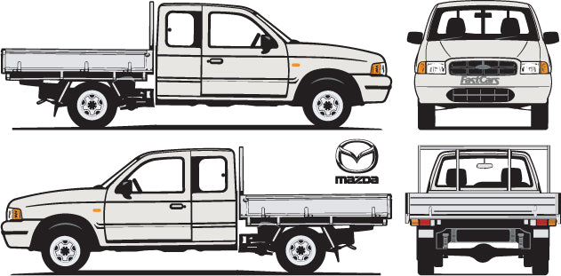 Mazda Bravo 2000 to 2007 -- Extra Cab Cab Chassis