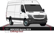 Mercedes Sprinter 2018 to 2023 -- Extra LWB  - High Roof