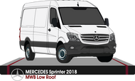 Mercedes Sprinter 2018 to 2023 -- MWB - Low Roof