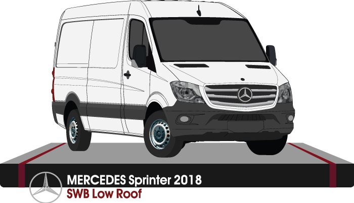 Mercedes Sprinter 2018 to 2023 -- SWB - Low Roof