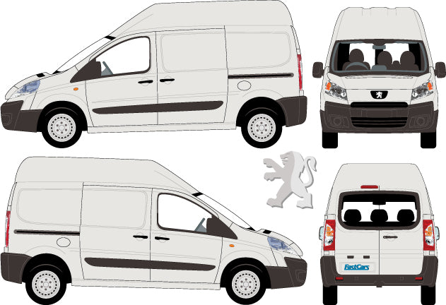 Peugeot Expert 2010 to 2016 -- Short Body -- High Roof