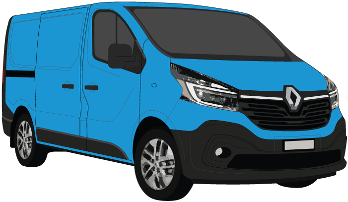 Renault Trafic 2021 to 2022 -- LWB Colour Coded Lift Up Tailgate