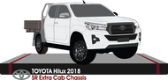 Toyota Hilux Late 2018 to 2023 -- Extra Cab - Cab Chassis - SR