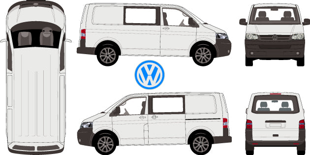 Volkswagen Transporter 2015 to 2017 -- Crewvan SWB - Low Roof