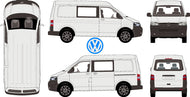 Volkswagen Transporter 2015 to 2017 -- Crewvan SWB - Mid Roof