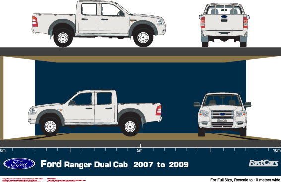 Ford Ranger 2007 to 2009 -- Double Cab  Pickup ute
