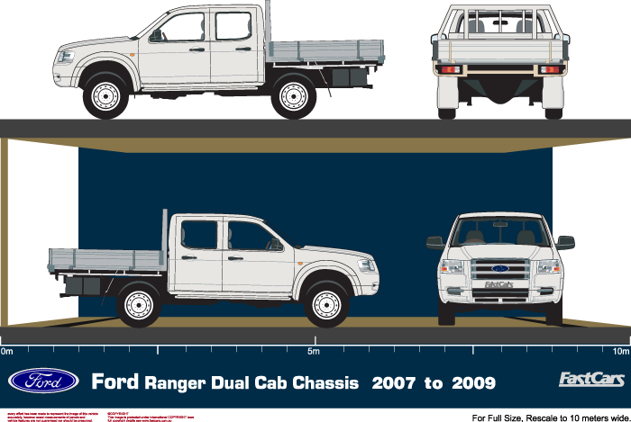Ford Ranger 2007 to 2009 -- Double Cab Cab Chassis – FastCars Vehicle ...