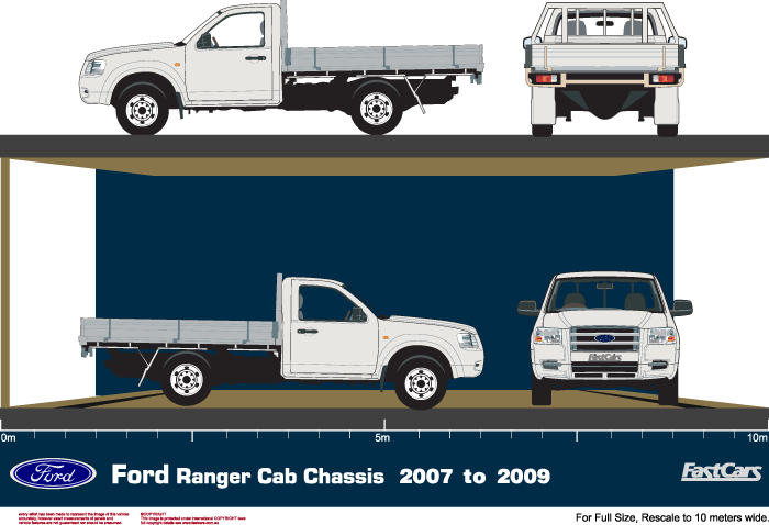 Ford Ranger 2007 to 2009 --  Single Cab  Cab Chassis