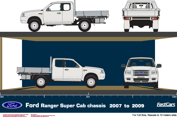 Ford Ranger 2007 to 2009 --Super Cab  Cab Chassis