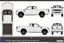 Load image into Gallery viewer, Ford Ranger 2015 to 2017 -- Super Cab  Pickup ute
