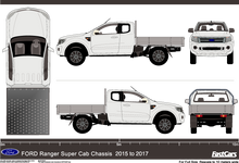 Load image into Gallery viewer, Ford Ranger 2015 to 2017 -- Super Cab  Cab Chassis - Hi-Rider

