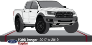 Ford Ranger 2017 to 2019 Raptor double cab