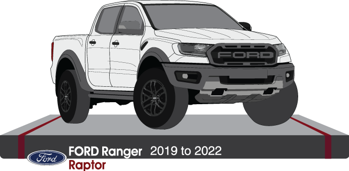 Ford Ranger 2019 to 2022 Raptor double cab