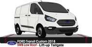 Ford Transit Custom 2018 to Current -- SWB - Low Roof Lift-up Tailgate
