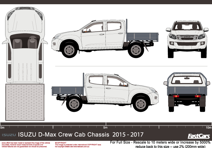 Isuzu D-Max 2015 to 2017 -- Double Cab  Cab Chassis