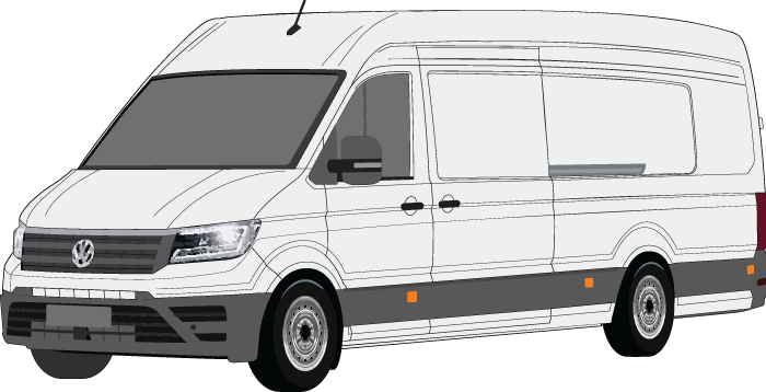 Volkswagen Crafter 2022 to Current -- LWB High Roof Extra Overhang