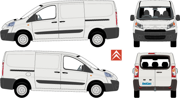 Citroen Dispatch 2008 to 2017 -- Long Body Low Roof