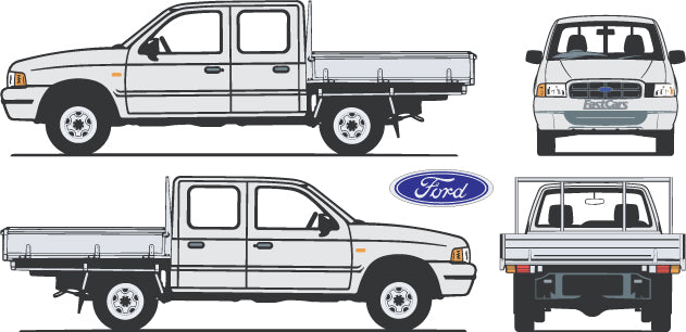 Ford Courier 1999 to 2002 -- Double Cab - Cab Chassis