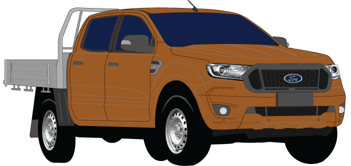 Ford Ranger 2019 to 2022 -- Double Cab Chassis XL