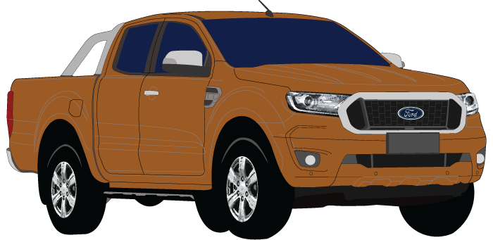 Ford Ranger 2019 to 2022 -- Extra Cab (super cab) ute XLT