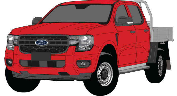 Ford Ranger 2022 to Current -- Double CabChassis XL - Next Generation