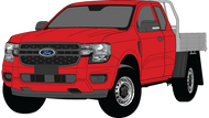 Ford Ranger 2022 to Current -- Super-CabChassis (extra Cab) XL - Next Generation