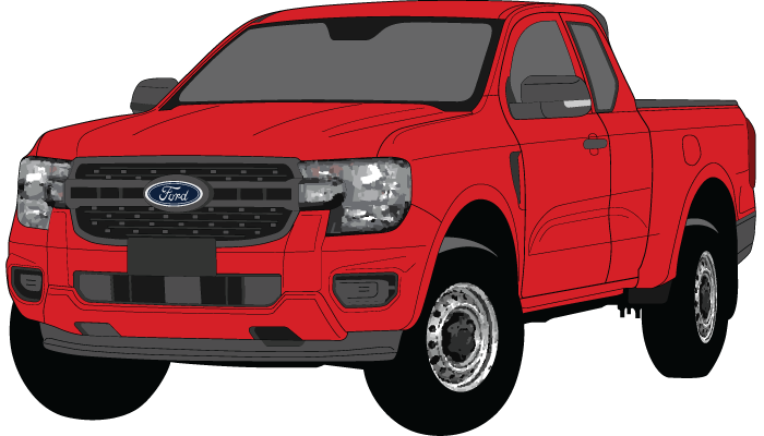 Ford Ranger 2022 to Current -- SuperCab (extra Cab) ute XL - Next Generation
