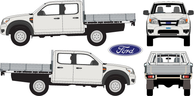Ford Ranger 2009 to 2011 -- Double Cab Cab Chassis – FastCars Vehicle ...