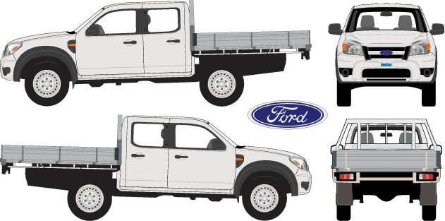 Ford Ranger 2009 to 2011 -- Double Cab  Cab Chassis