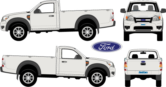 Ford Ranger 2009 to 2011 -- Single Cab  Pickup ute