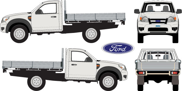 Ford Ranger 2009 to 2011 -- Single Cab  Cab Chassis
