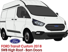 Load image into Gallery viewer, Ford Transit Custom 2018 to Current -- SWB - High Roof Barn Doors
