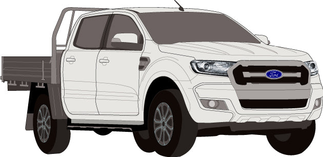Ford Ranger 2017 to 2019 -- Double Cab  Cab Chassis - Hi-Rider
