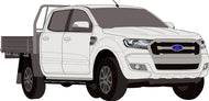 Ford Ranger 2017 to 2019 -- Double Cab  Cab Chassis - Hi-Rider