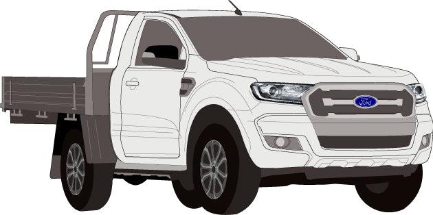 Ford Ranger 2017 to 2019 -- Single Cab  Cab Chassis