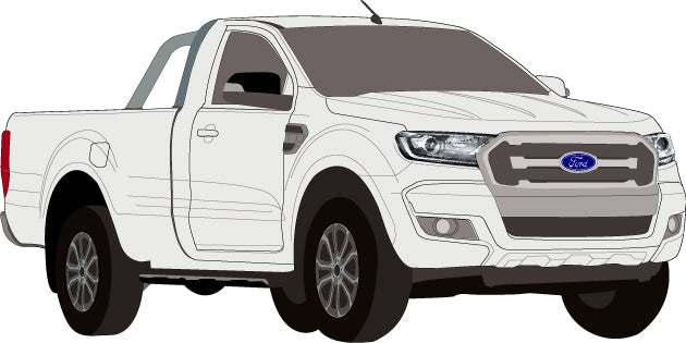 Ford Ranger 2017 to 2019 -- Single Cab  Pickup ute