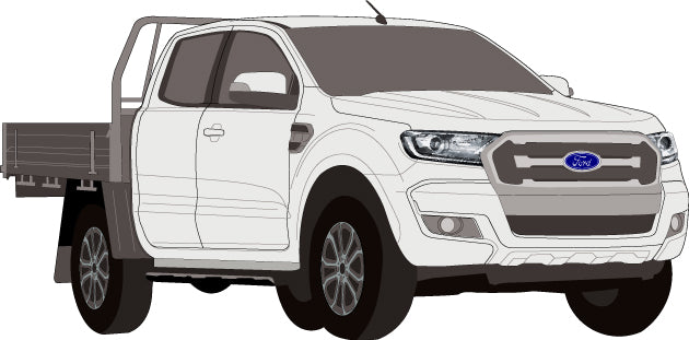Ford Ranger 2017 to 2019 -- Super Cab Cab Chassis - Hi-Rider