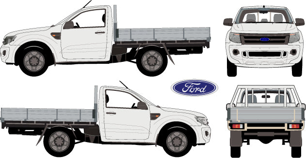 Ford Ranger 2011 to 2015 -- Single Cab  Cab Chassis