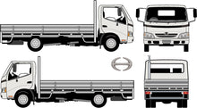 Load image into Gallery viewer, Hino 300 2010 to 2013 --Wide Body  Flat-Bed Rear
