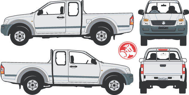 Holden Rodeo 2004 to 2007 -- Space Cab Pickup Ute – FastCars Vehicle ...