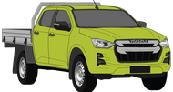 Isuzu D-Max 2021 to Current -- Double Cab  Cab Chassis SX