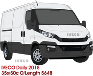 Iveco Daily 2018 to 2021 -- MWB 35s/50c - Overall Length 5648