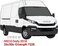 Iveco Daily 2018 to 2021 -- LWB  35s/50c - overall length  7228