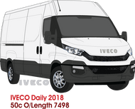 Iveco Daily 2018 to 2021 -- LWB 50c  - overall length 7498